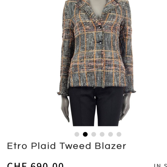 ETRO Plaid Tweed Blazer ETRO Milano (made in Italy ) vintage - Picture 6 of 11